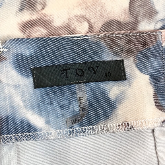 TOV Watercolor Floral Pencil Skirt Sz 40 - Picture 6 of 7